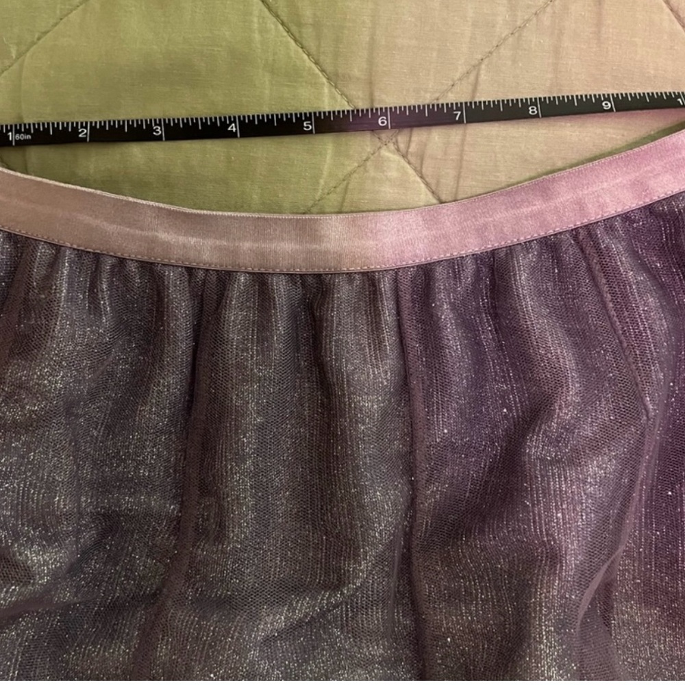Women’s Tulle Sparkly Skirt Midi Elastic High Waist Pleated size 2 - Picture 2 of 2